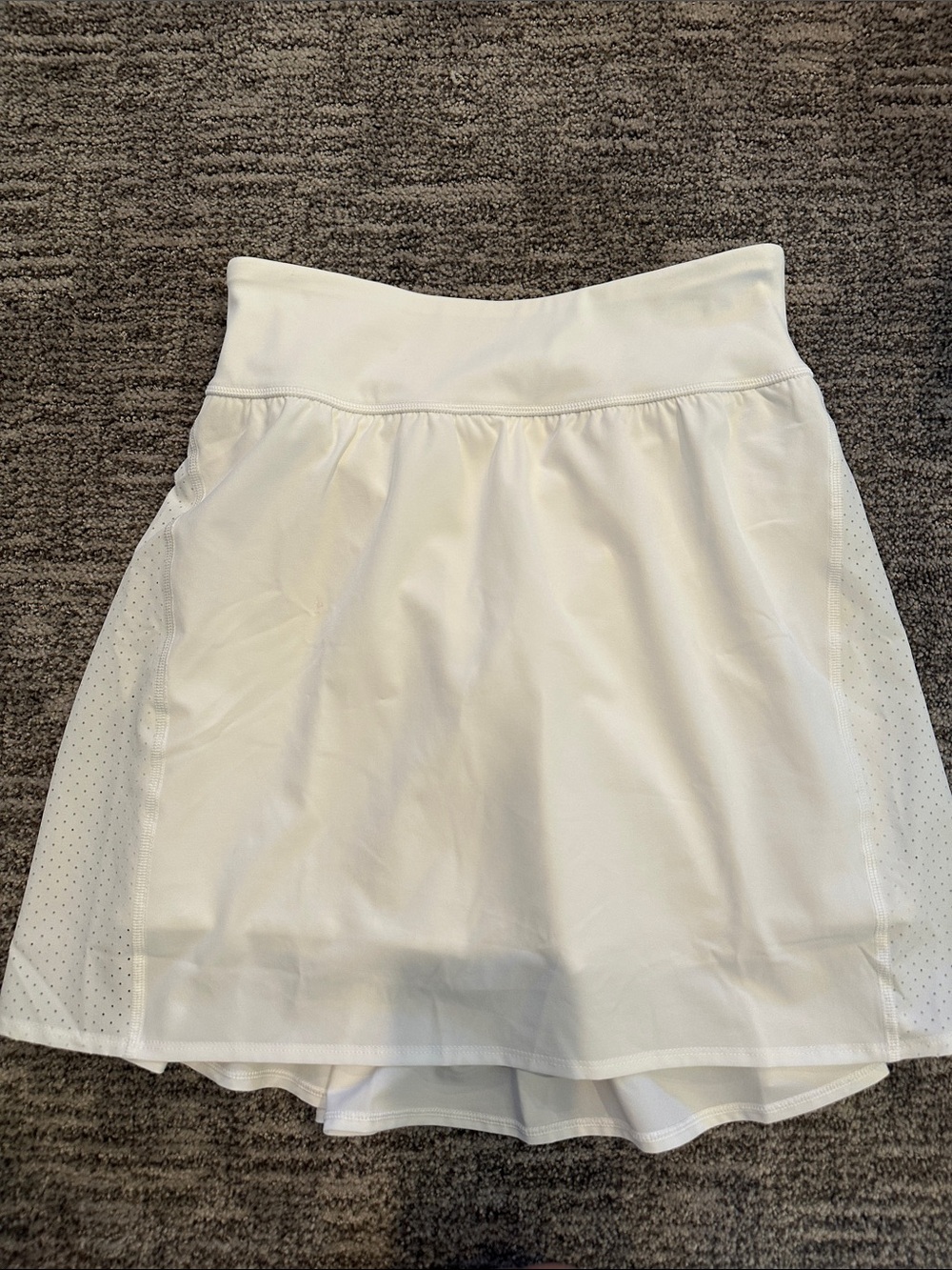 SPANX White Athletic Skirt with Perforated Sides
